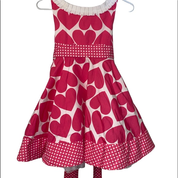 Polka Tots Heart Dress 24M, EUC, Perfect everyday/party/photo shoot - Picture 2 of 9